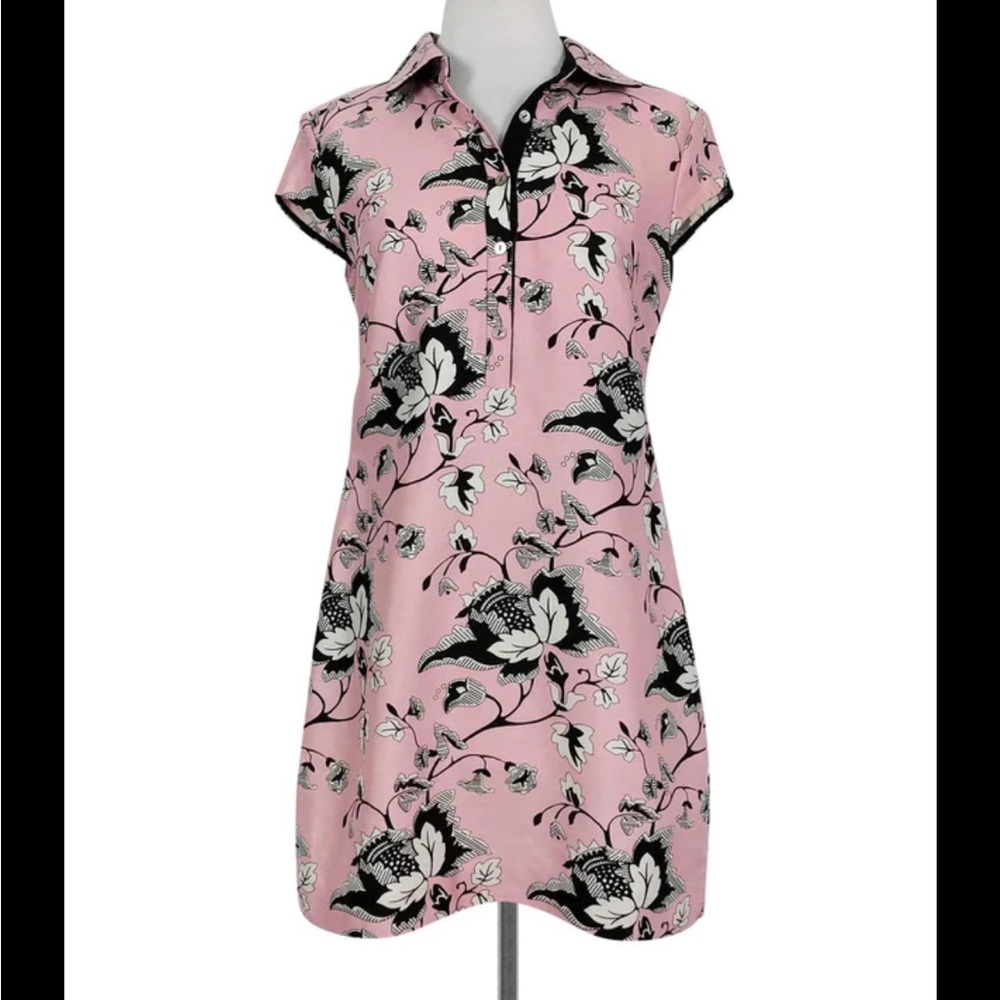 Diane von Furstenberg - Pink & Black Floral Dress
